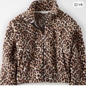 Leopard Print Fleece Jacket